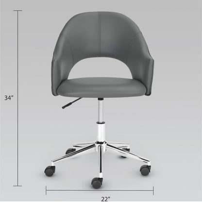Charlie Office Chair - Silver - Ella and Ross Furniture