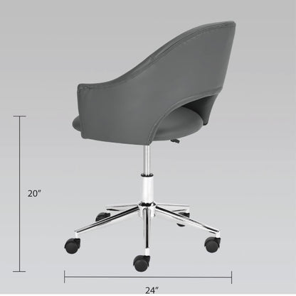 Charlie Office Chair - Silver - Ella and Ross Furniture