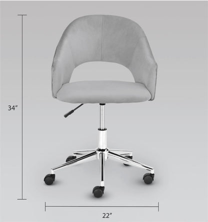 Charlie Office Chair - Silver - Ella and Ross Furniture