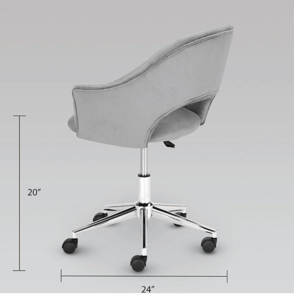 Charlie Office Chair - Silver - Ella and Ross Furniture