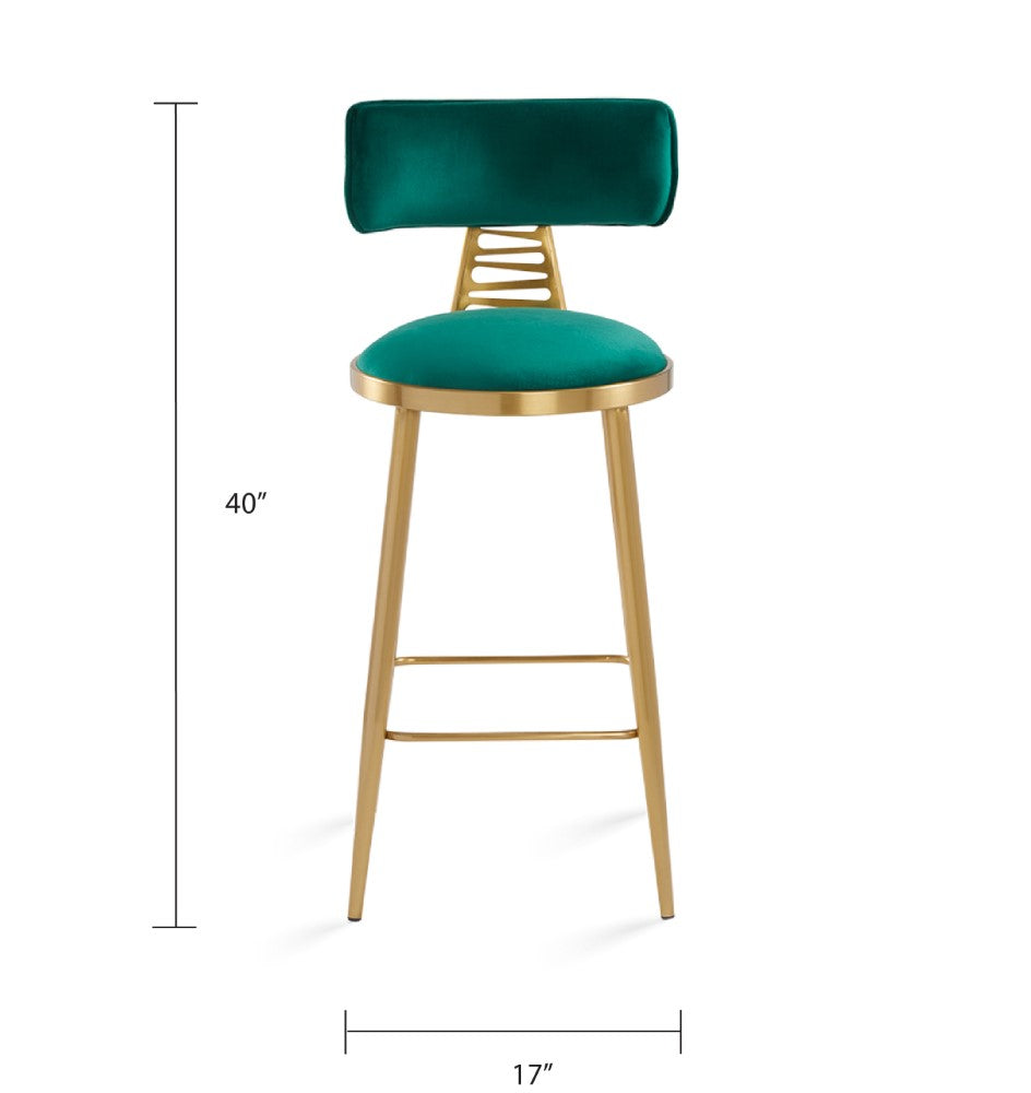 Cleo Velvet Counter Stool - Ella and Ross Furniture