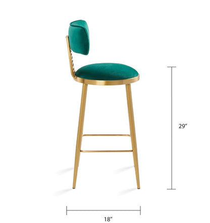 Cleo Velvet Counter Stool - Ella and Ross Furniture