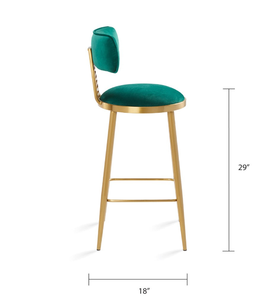 Cleo Velvet Counter Stool - Ella and Ross Furniture