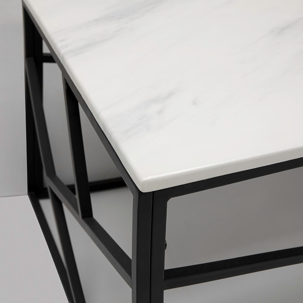Cyprus Faux Marble Black Coffee Table