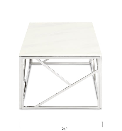 Cyprus Faux Marble Coffee Table - side dimension
