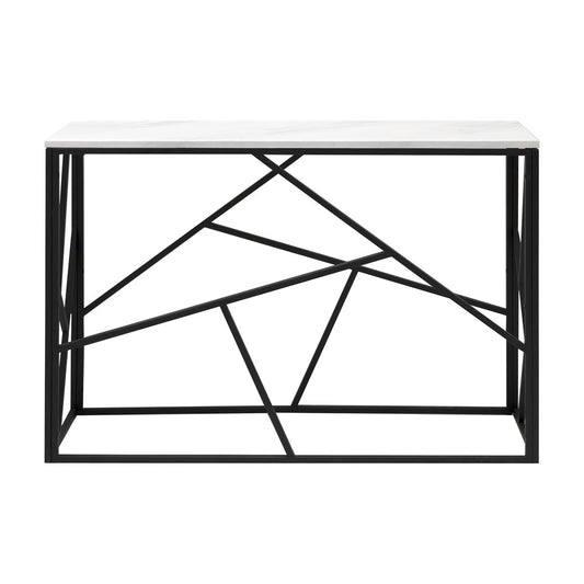 Cyprus Faux Marble Black Console Table