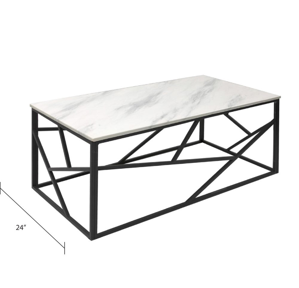 Cyprus Faux Marble Black Coffee Table