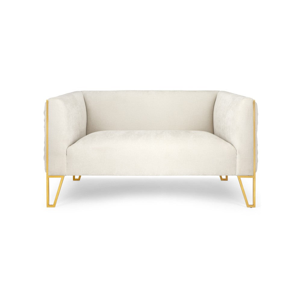 Daria Loveseat - Matte Gold - Ella and Ross Furniture