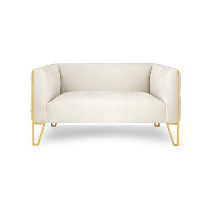 Daria Loveseat - Matte Gold - Ella and Ross Furniture