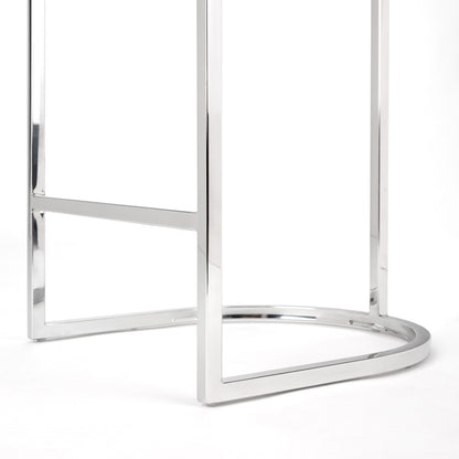 Delphine Counter Stool - Silver - Ella and Ross Furniture