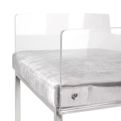 Delphine Counter Stool - Silver - Ella and Ross Furniture