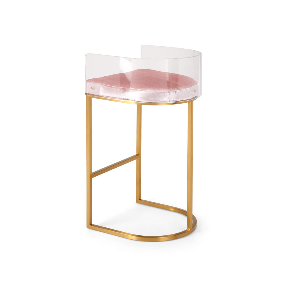 Delphine Bar Stool - Brushed Gold - Ella and Ross Furniture