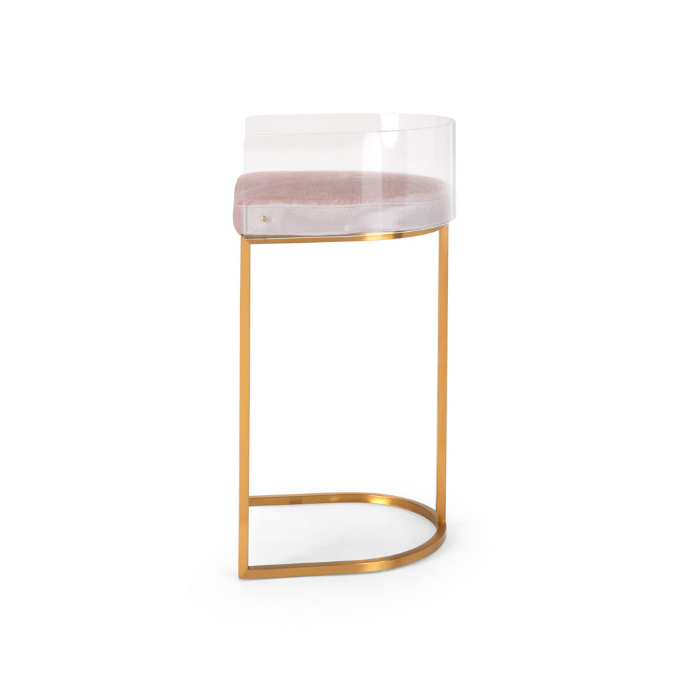 Delphine Bar Stool - Brushed Gold - Ella and Ross Furniture