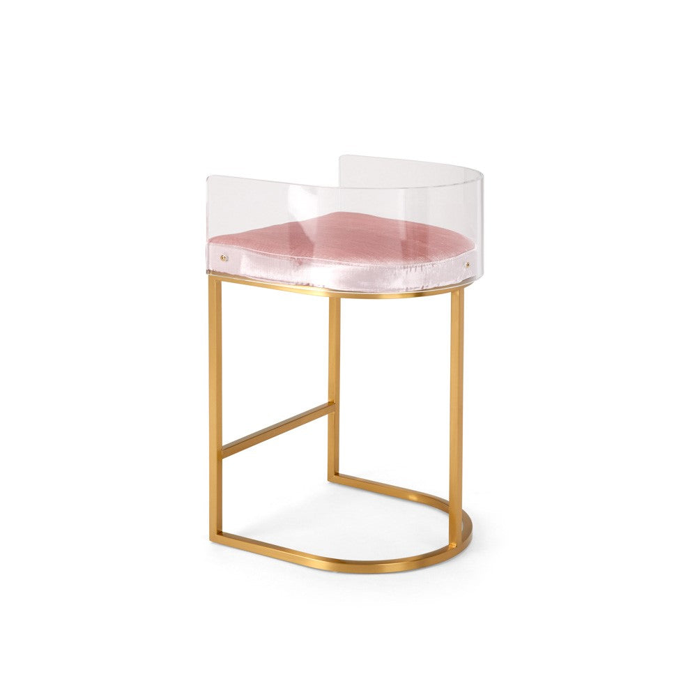 Delphine Counter Stool - Brushed Gold