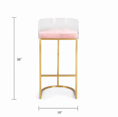 Delphine Bar Stool - Brushed Gold - Ella and Ross Furniture