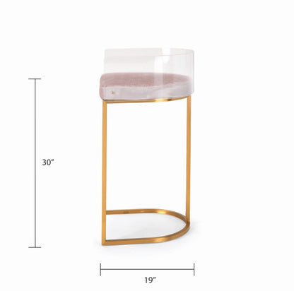 Delphine Bar Stool - Brushed Gold - Ella and Ross Furniture