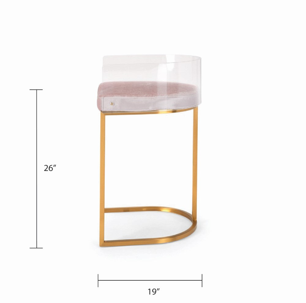 Delphine Counter Stool - Brushed Gold - Ella and Ross Furniture