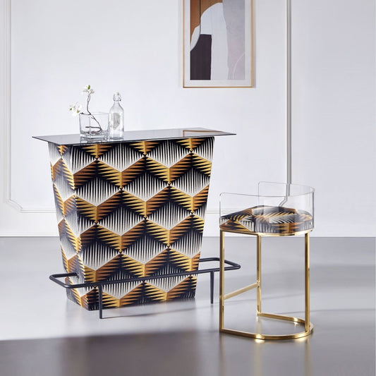 Delphine Bar Stool - Brushed Gold - Ella and Ross Furniture