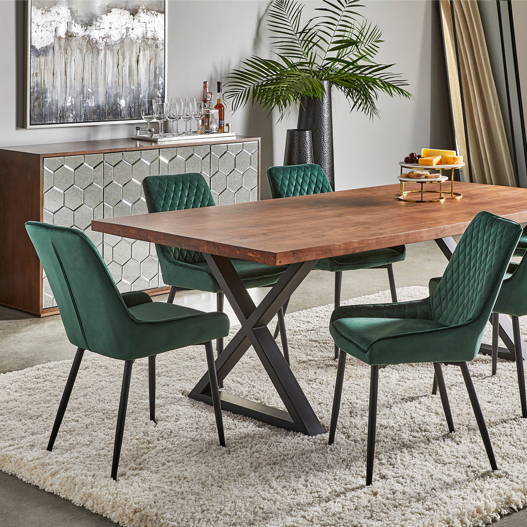 Endrick Black Metal Dining Chair - Ella and Ross Furniture