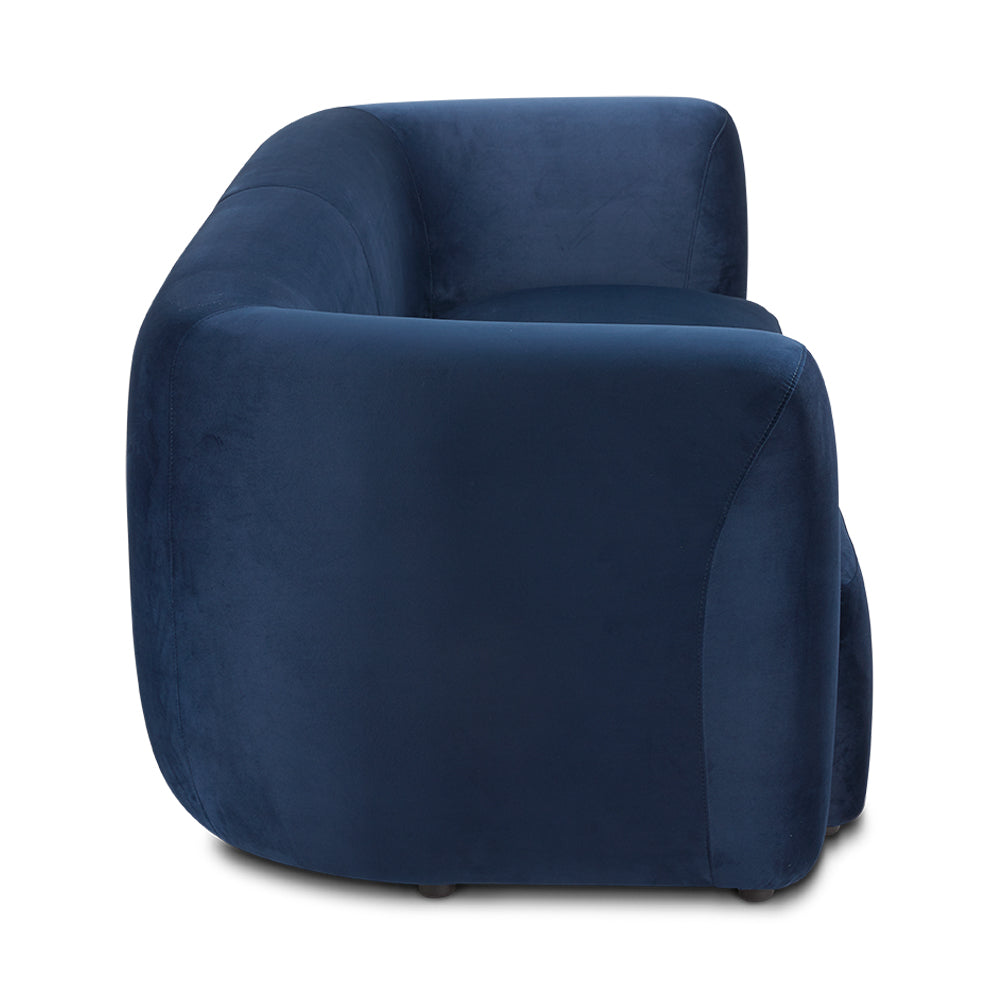 Dominica Tubular Blue Velvet Sofa - Ella and Ross Furniture