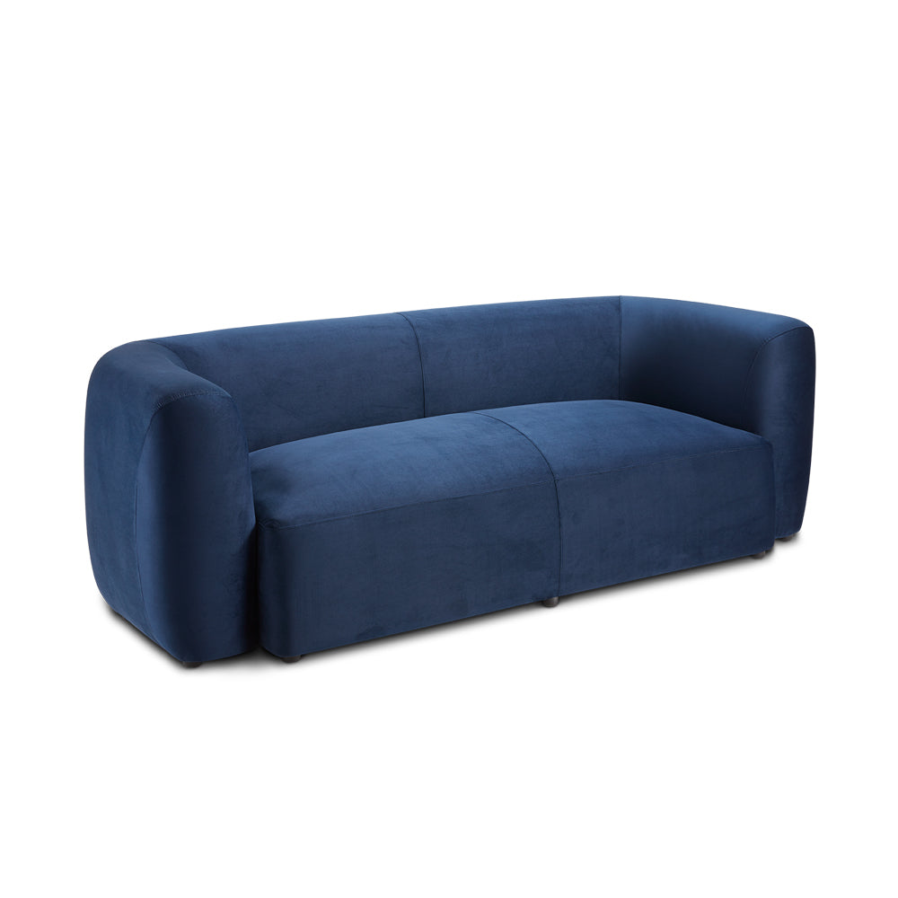 Dominica Tubular Blue Velvet Sofa - Ella and Ross Furniture