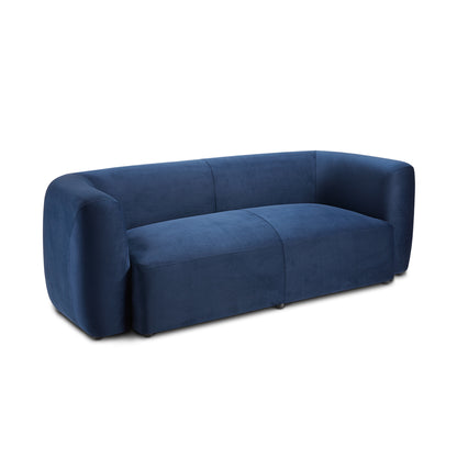 Dominica Tubular Blue Velvet Sofa - Ella and Ross Furniture