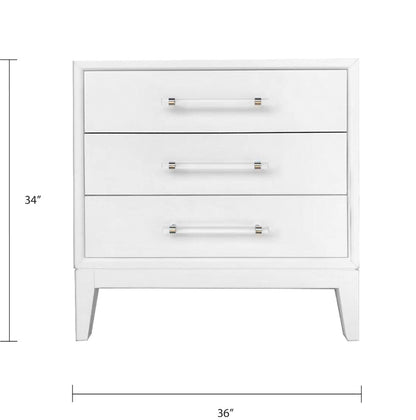 Eloise 3 Drawer Dresser Front Dimension