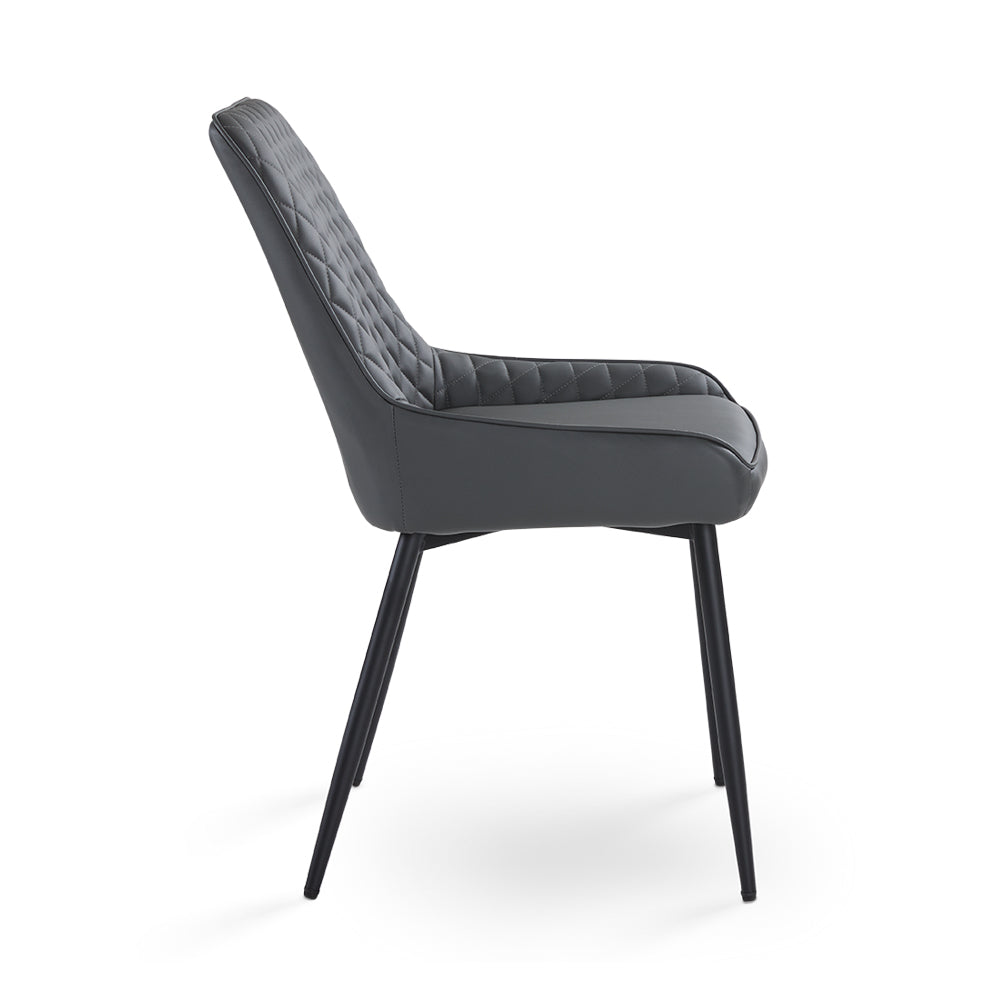 Endrick Black Metal Dining Chair - Ella and Ross Furniture