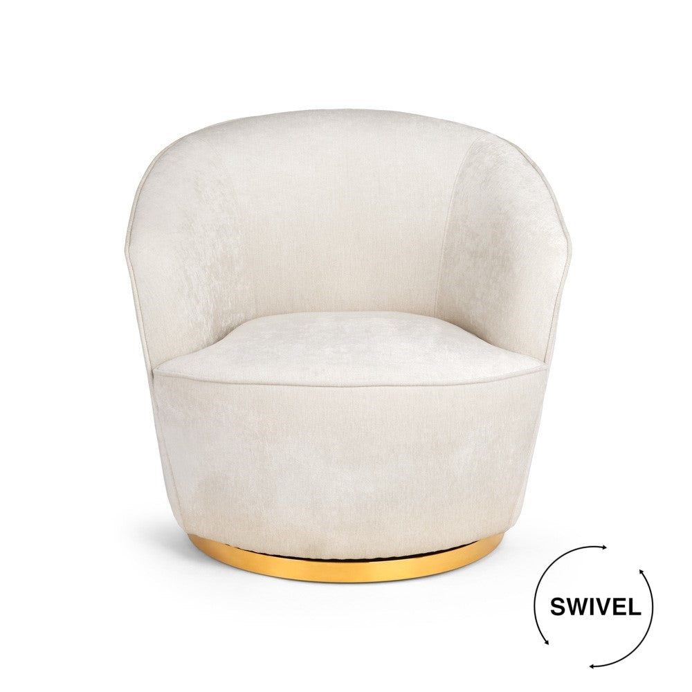 Ernest Swivel Accent Chair - Gold - Ella and Ross Furniture