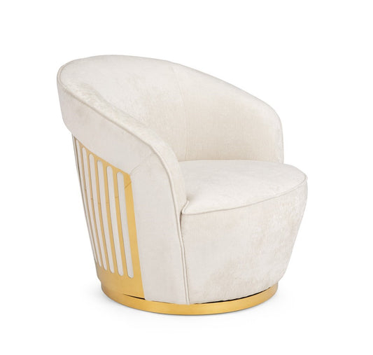 Ernest Swivel Accent Chair - Gold - Ella and Ross Furniture