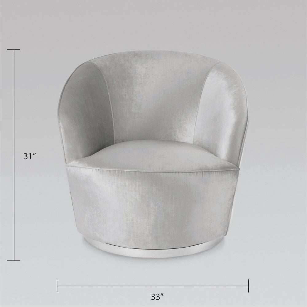 Ernest Swivel Accent Chair Grey - Ella and Ross Furniture