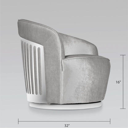 Ernest Swivel Accent Chair Grey - Ella and Ross Furniture