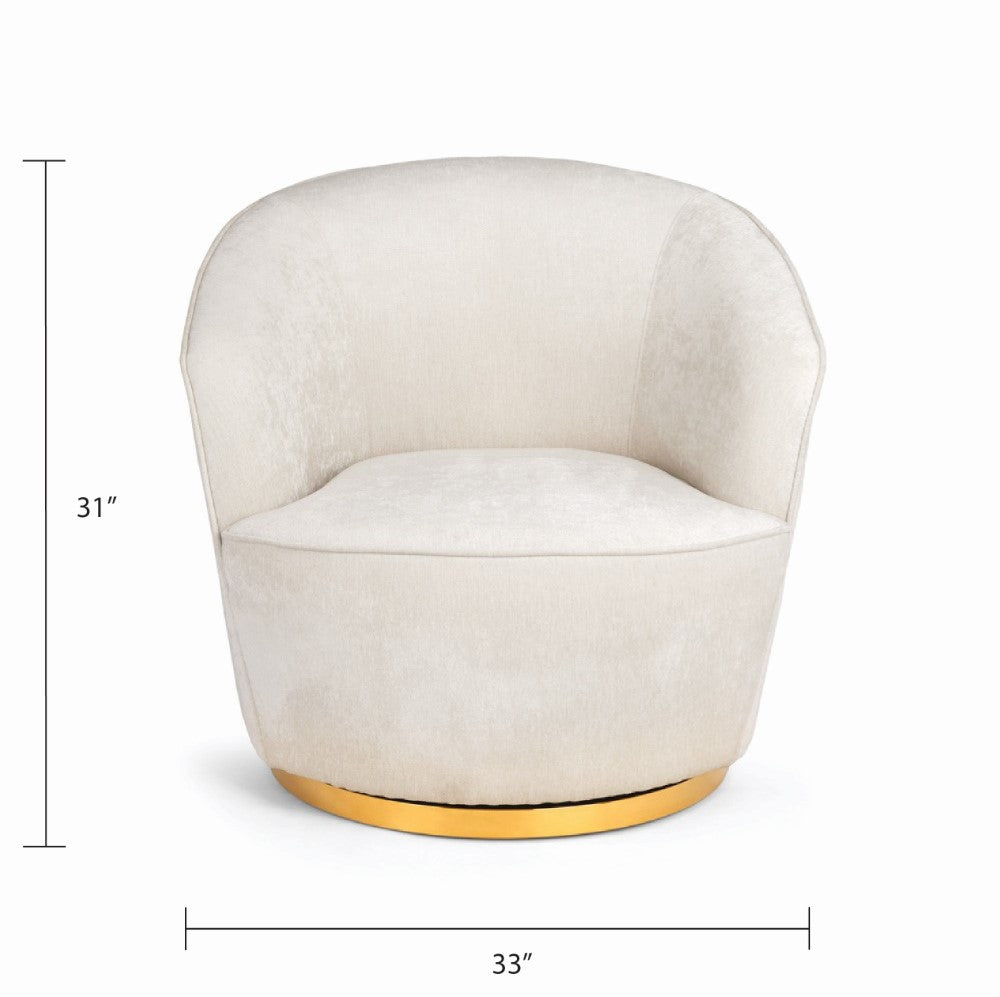 Ernest Swivel Accent Chair - Gold - Ella and Ross Furniture