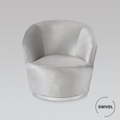 Ernest Swivel Accent Chair Grey - Ella and Ross Furniture