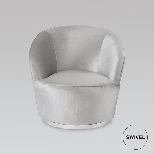 Ernest Swivel Accent Chair Grey