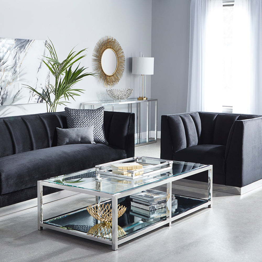 Fabian Silver Coffee Table - Rectangular - Ella and Ross Furniture