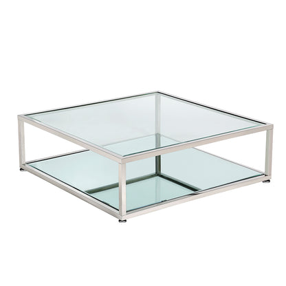 Fabian Silver Coffee Table - Square - 47" - Ella and Ross Furniture