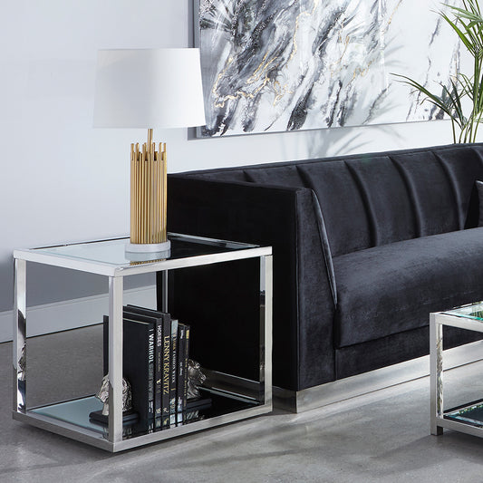 Fabian Silver End Table - Ella and Ross Furniture