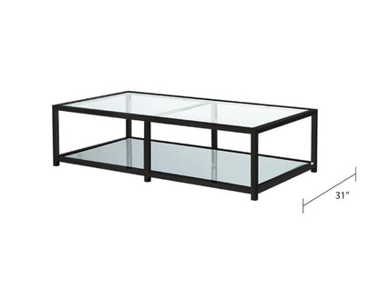 Fabian Black Coffee Table - Rectangular - Ella and Ross Furniture