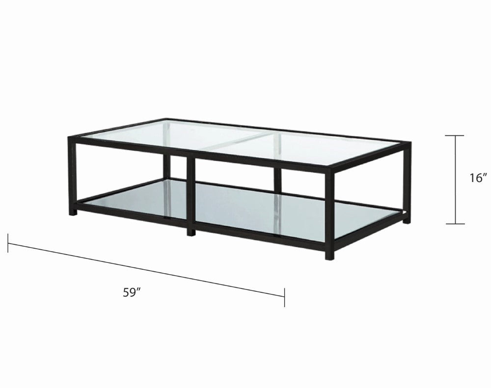 Fabian Black Coffee Table - Rectangular - Ella and Ross Furniture