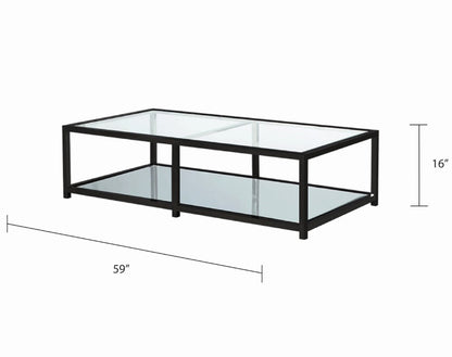 Fabian Black Coffee Table - Rectangular - Ella and Ross Furniture