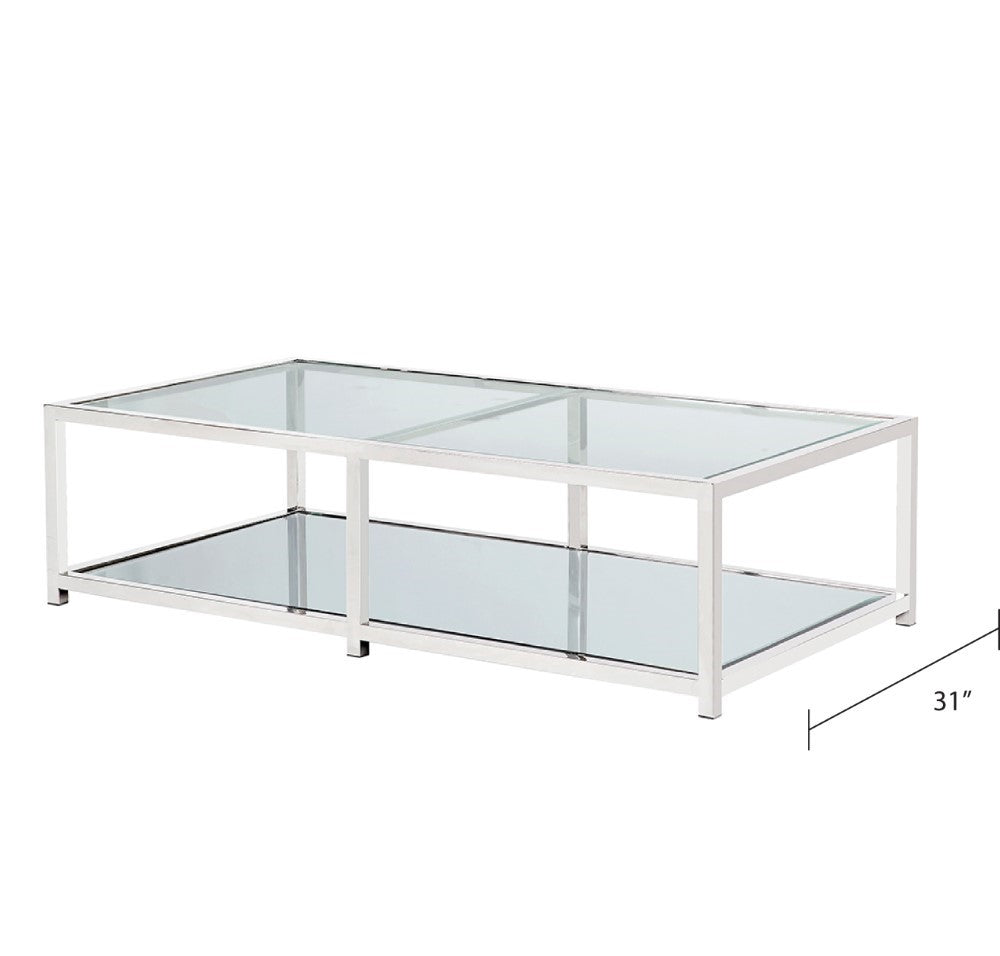 Fabian Silver Coffee Table - Rectangular - Ella and Ross Furniture