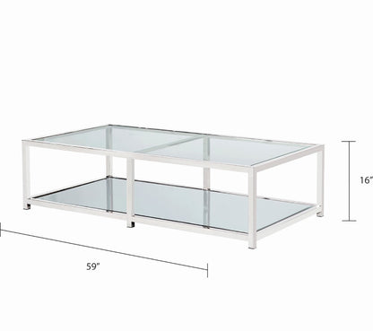 Fabian Silver Coffee Table - Rectangular - Ella and Ross Furniture