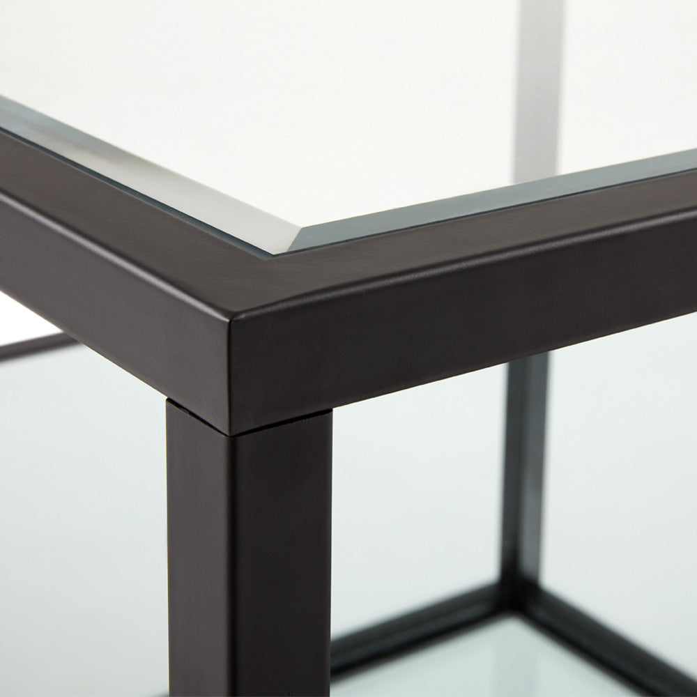 Fabian Black Coffee Table - Square - 33" - Ella and Ross Furniture