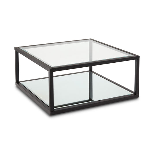 Fabian Black Coffee Table - Square - 33" - Ella and Ross Furniture