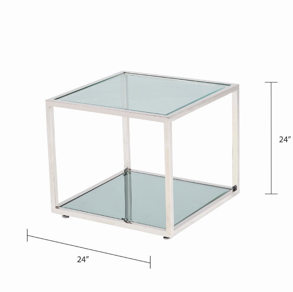 Fabian Silver End Table - Ella and Ross Furniture