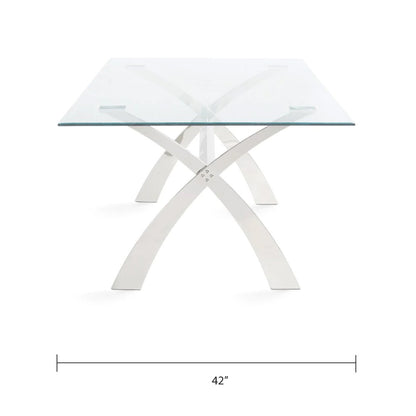 Felix Glass Dining Table - 79" - Ella and Ross Furniture