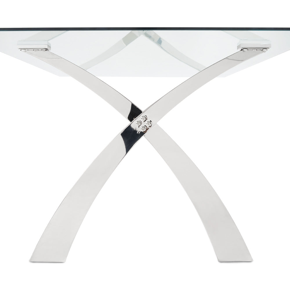 Felix Glass Dining Table - 79" - Ella and Ross Furniture