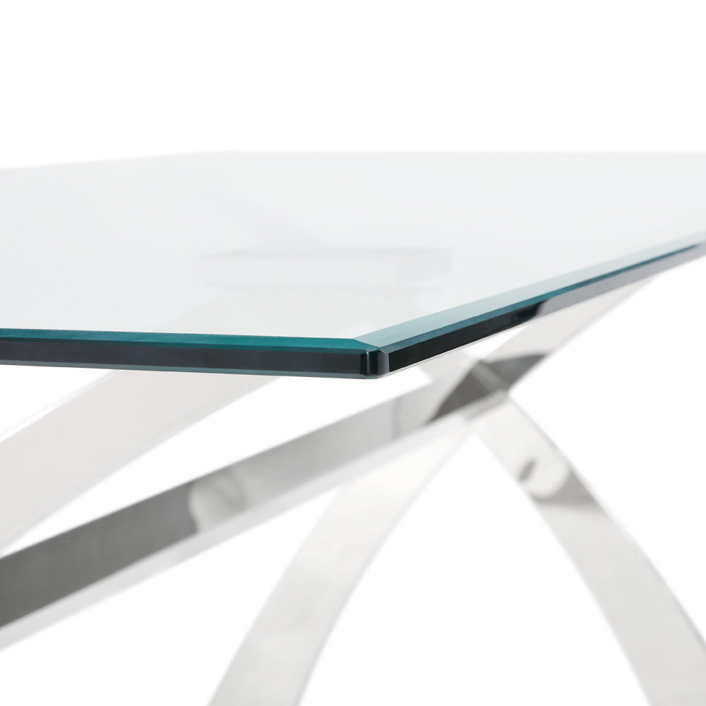 Felix Glass Dining Table - 79" - Ella and Ross Furniture