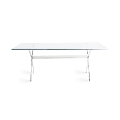 Felix Glass Dining Table - 79" - Ella and Ross Furniture